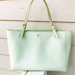 Tory Burch York Tote Large Mint Green